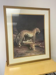 Jacque-Laurent Agasse Two Leopards Playing In The Exeter Change Menagerie Framed Print