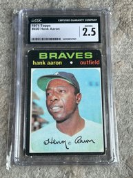 CGC Graded 1971 Topps Hank Aaron Baseball Card