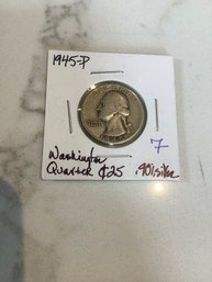 1945 P Washington Quarter .90 Silver 138