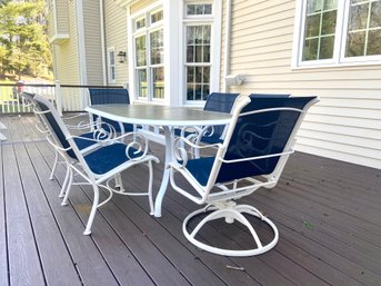 Patio Set-Table, 6 Chairs, And Lounge Chair