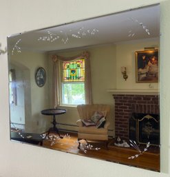 3x4 - Antique Floral Motif Etched Mirror