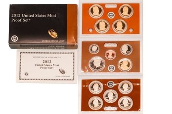 2012 United States Mint Proof Set W/ COA & Presidential Coins!