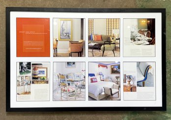 A Large Modern Wood Frame With Plexiglass And Decorator Insignts!