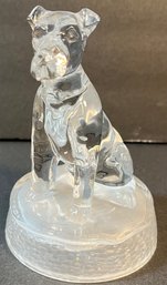 Glass Dog Paperweight