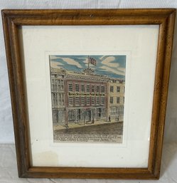 Antique Steel Engraving- The RUTLAND Herald Printing NEWSPAPER Company- ED W. WELCKE & BRO.