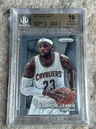 Beckett Graded GEM MINT 10 2014-2015 PANINI PRIZM LEBRON JAMES BASKETBALL CARD