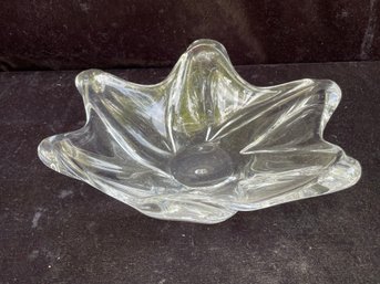 Daum Colorless Star Shaped Glass Bowl