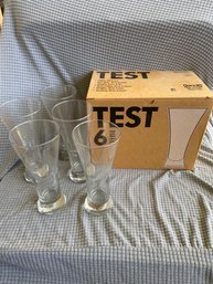 11 Ikea Pilsner Beer Glasses No Chips 6 New In Box NIB