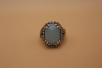 Carolyn Pollack Relios 925 Sterling Silver With Light Blue Stone Ring Size 7.5