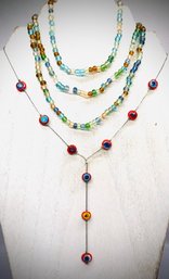 Pairing Of 2 Glass Bead Necklaces