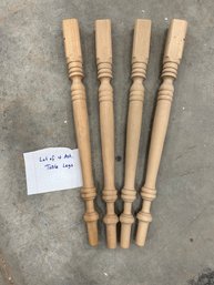 Group Of 4 Ash NEW Turnings (table Legs/balusters) Lot # 1