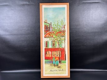 Vintage Print On Board, Montmartre, Maurice Utrillo