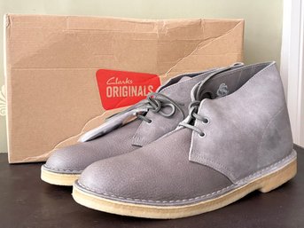 A Pair Of NEW Clark's Leather And Suede Desert Boots - 11.5 Mens