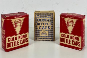 Vintage Bottle Caps In Original Boxes