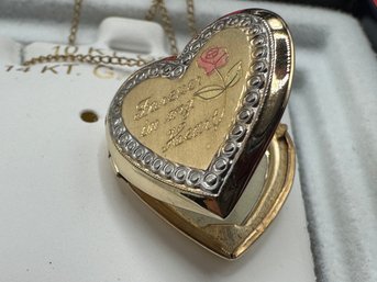 10K Gold Locket 'Forever In My Heart' W/ 14k Gold Filled Chain