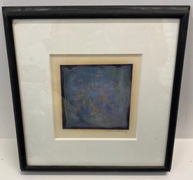 Framed Watercolor Pencil Signed Gudrun M. Groeting