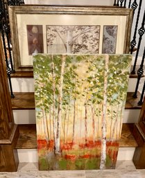 Large Canvas And Framed Tree Themed Art