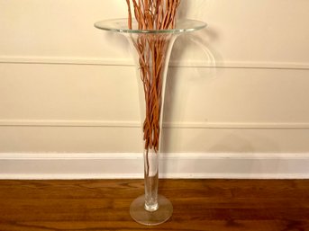 Tall Flared Glass Vessel