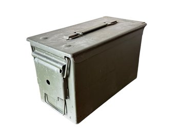 Metal Ammo Storage Box In Dark Green