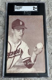 SGC Graded 1947-66 Warren Spahn Baseball Card- Hall Of Famer!