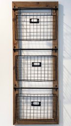 A Rustic File Organization Rack - Wall Mount