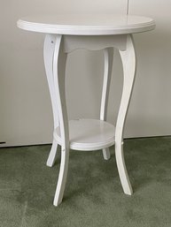 White Round 4-leg End Table