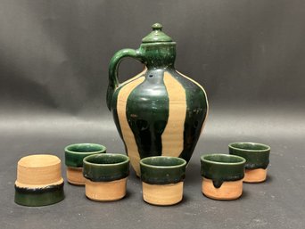 An Awesome Vintage Beverage Set In Terracotta