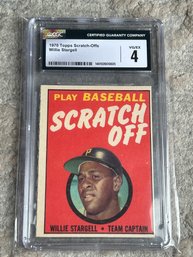 CGC Graded 1970 Willie Stargell Scratch-Offs Baseball Card