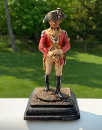 Vintage British Officer / General Revolutionary  War Figurine ~ Stands 4 Inches ~ Heavy