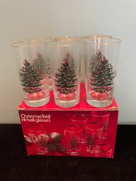 Spode Christmas Tree Hi-ball Glasses