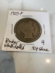 1903 P Barber Half Dollar .90 Silver 140