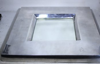 Very Heavy Designer Mexican Cast Aluminum Wall Mirror