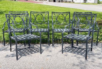 A Set Of 6 Brown Jordan 'Venetian' Arm Chairs