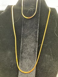 14K Yellow Gold Necklace And 14K Yellow Gold Bracelet