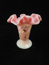 Fenton Rosemilk Vase