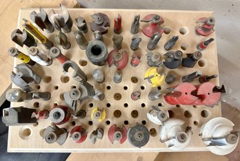 Wooden Storage Tray Filled With Router Bits!