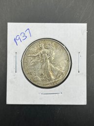 Beautiful 1937 Walking Liberty Silver Half Dollar