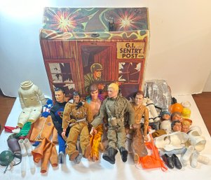 1960s G.I. Joe Sentry Post Carrying Case W/ Dolls & Accessories