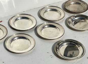 A Set Of 8 Vintage Sterling Silver Wine Trivets (Possibly Gorham)