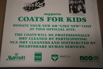 Vintage Coats For Kids Advertising Poster From Mix 105 Featuring Bon Jovi