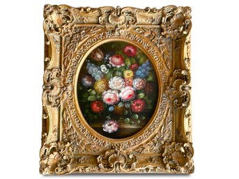 An Oil On Canvas In Ornate Gilt Frame, Still Life, Signed Arilovz (20th Century, Continental School)