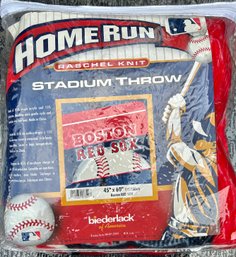 NOS Never Used Or Removed 2004 Biederlack Of America Boston Red Sox  40' X 60' Soft Stadium Throw Blanket