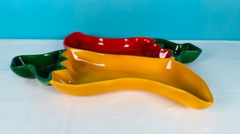 Clay Art Chili Pepper Serving Dish