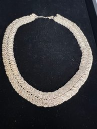 Vintage Coiled Silver Tone Wire Necklace