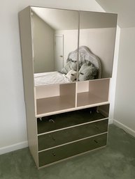 Directional Stacked Mirrored 3-drawer Dresser And Cabinet 2 Of 2