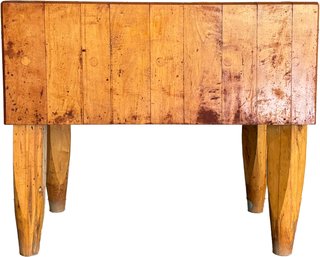 A Large Antique Maple Butcher Block - Beautiful From Historic CT Kitchen