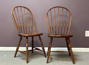 A Pair Of Vintage Windsor Side Chairs