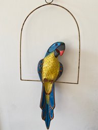Parrot On A Hanging Perch 13x29