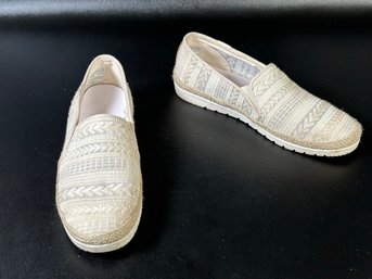 Ladies Shoes:  Fabric Espadrilles By Skechers, Size 7.5