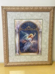 Lena Liu 'Angel Of Wishes' Hand Signed Limited Edition Framed Art